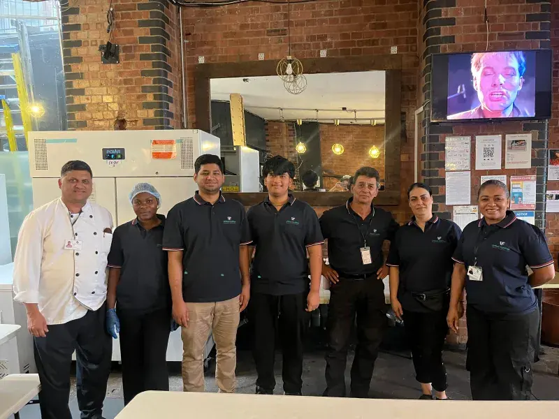 United Facilities team members at a client hospitality site